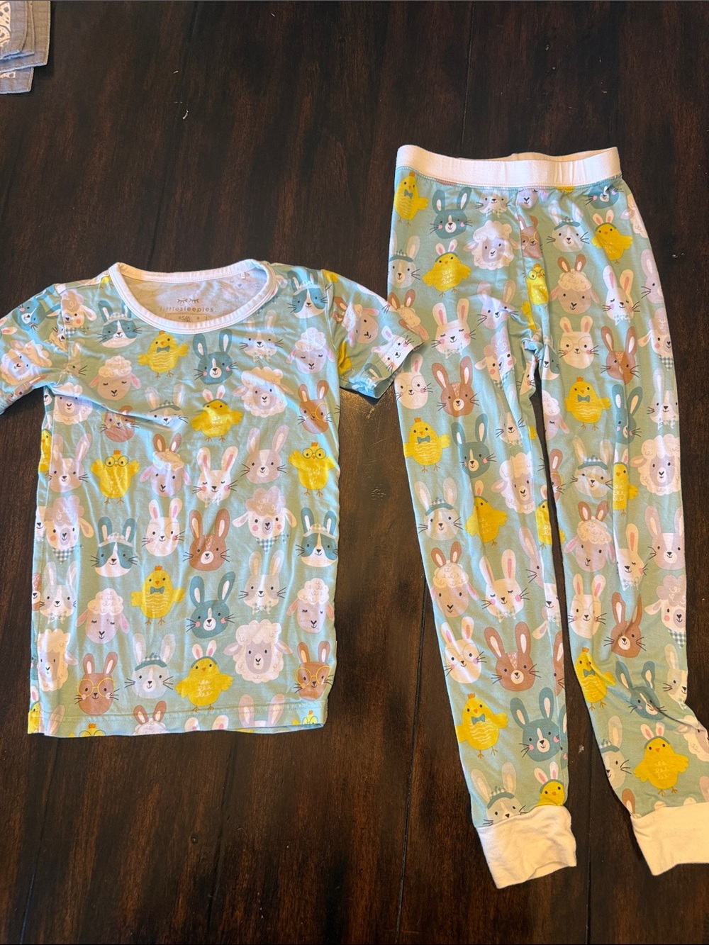 Little Sleepies Blue Bunny & Chick Pajama Set